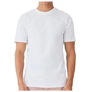 Boohoo Man Basic Crew Neck T-Shirt in White, Size M​​​​​